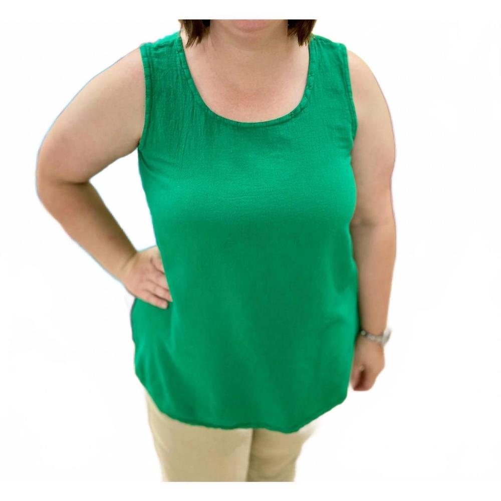 NEW DUNES la paz tank top in emerald